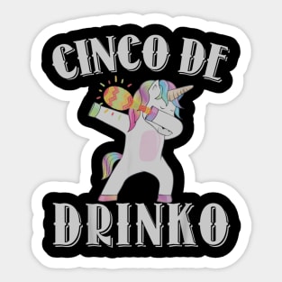 Cinco De Drinko Lime Cinco De Mayo May Fifth 2018 Drinking Sticker